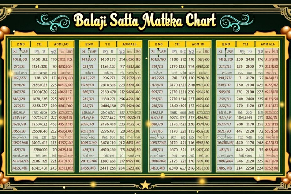 BALAJI SATTA MATKA CHART